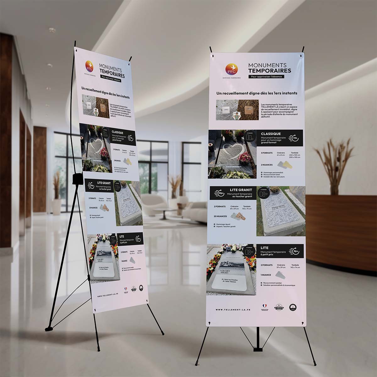 Présentoir de sol 160cm x 55cm