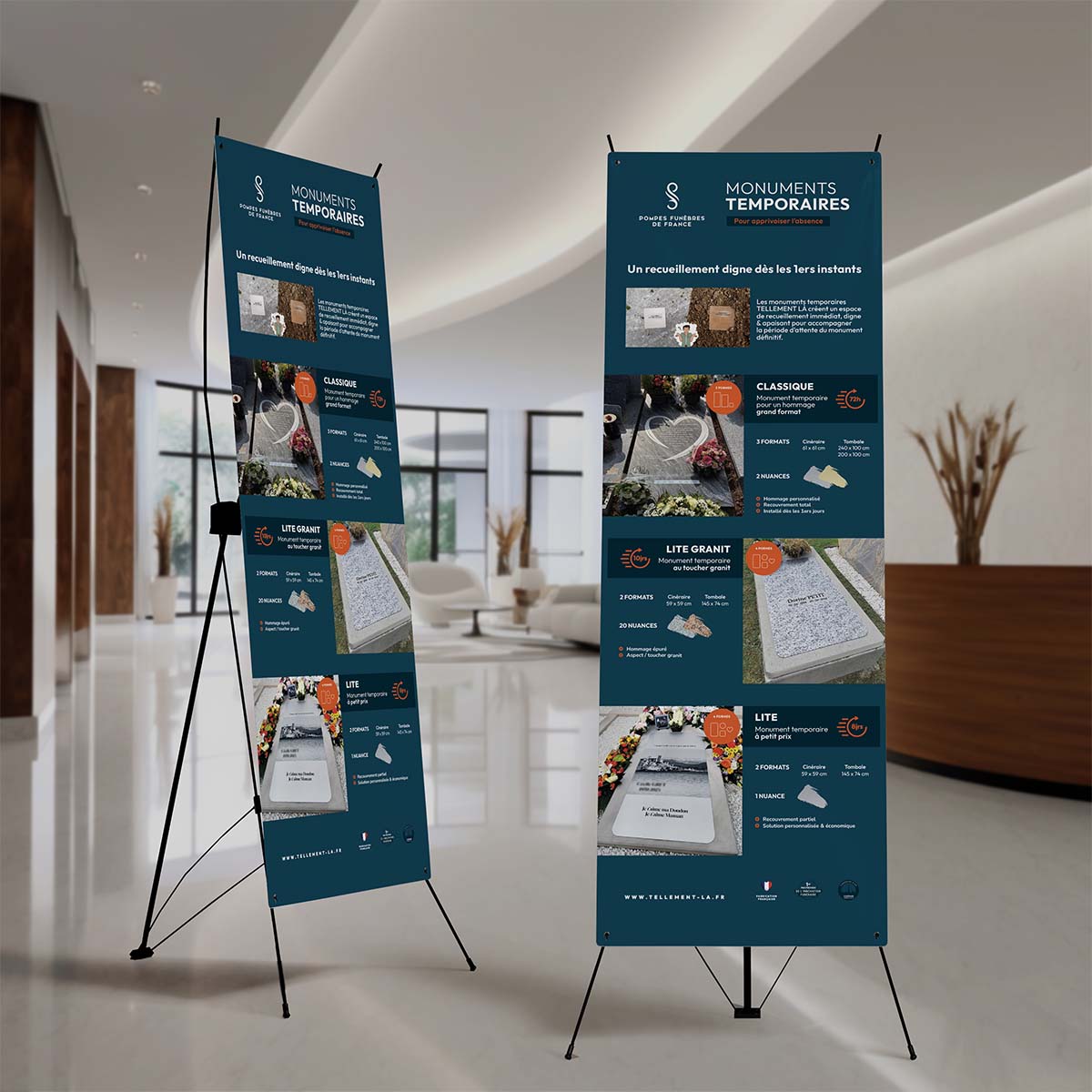 Présentoir de sol 160cm x 55cm