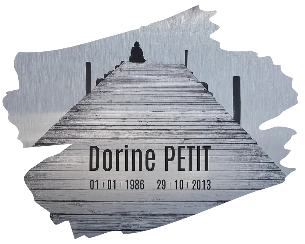 Personnalisation monument aluminium